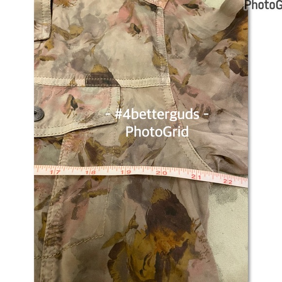 NEW Marrakech Rare Floral Print Button Front Shirt Long Sleeve Jacket MD - Picture 11 of 16